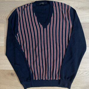 Gucci Striped Merino Wool V-Neck Sweater